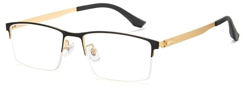 Cyxus Schraubenlose Brille Herren Damen mit Ohne Stärke Mode Browline Rahmen 8147