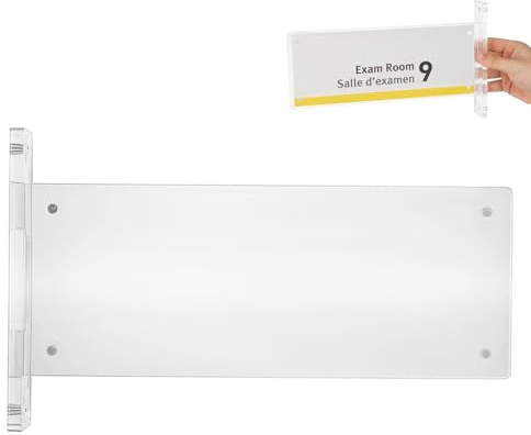 Yardwe Plaque Nominative De Porte De Bureau Transparente En Acrylique Plaque Transparent Remplaçable Avec Fixation Murale Panneau Informatif Pour Bureaux Salles De Classe Et Usines