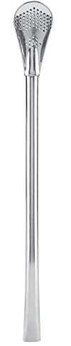 Cannuccia Yerba Mate in Acciaio Inossidabile Cannuccia con Filtro in Metallo Cannucce Bombilla Riutilizzabili con Cucchiaio con Filtro Cannucce Bombilla Lavabili per Bere Caffè,(Large size 18cm)