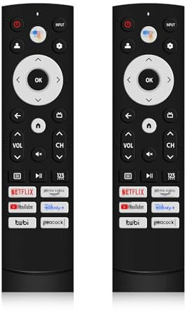 2 PC Replacement Remote Control for Hisense Smart Google TV Series,for UHD 4K ULED Google TVs,for Mini-LED ULED 4K TV Series（No Voice）