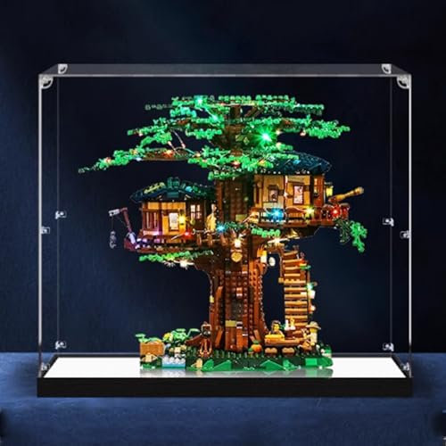 Acrylic Display Box for Lego 21318 Treehouse, Transparent Dustproof Display Box, Compatible with Lego 21318 Construction kit (Model Not Included) (Mirror Version 3mm)