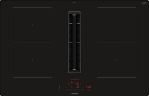 Siemens ED811HQ26E iQ500, Smart piano cottura a induzione con cappa, larghezza 80 cm, senza cornice, piano cottura autosufficiente, touchSlider, induzione combinata per ampia superficie di cottura,