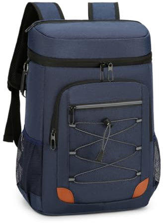 MOLKASIA Kühlrucksack Multifunktionaler Auslaufsicherer Kühlrucksack mit Griff, Mehrere Tasche und Flaschenöffner für Camping, Blau, as described