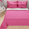 PETTI ARTIGIANI ITALIANI - Colcha Doble Reversible 240x260 cm en Microfibra, Cubre Cama Primavera Doble, Edredón Reversible 2 Personas, Fucsia Blanco, 100% Fabricado en Italia