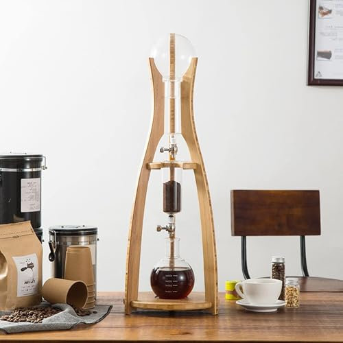 ZMJGLL Cold Brew Drip Tower,Cold Brew Drip Coffee Maker,Deluxe 500ml/16.9oz Cold Brew Coffee Maker, Adjustable Dripper w/Reusable Drip Filter