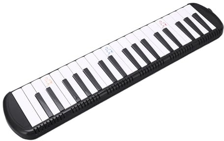 Melodica 37 -Key -Windinstrument für Anfänger und Kinder - Tragbares und Omisches Design, Junge Musiker, e (Rosenate) (BLUE) (BLACK)