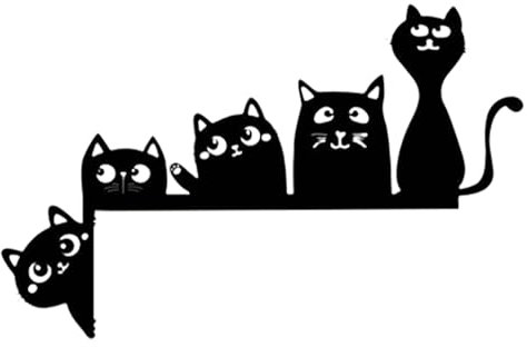 LearnLyrics Halloween-Türdekoration – Halloween-Türeckendekoration | Halloween-Dekorationen für den Innenbereich, Schwarze Katze, Türrahmen-Eckdekoration, dekorative Schilder und Platten