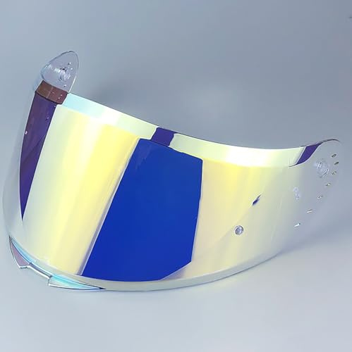 UYTKTN Moto Visière de Casque pour Shaft 526sp, Verres de Casque de Moto Visière Teintée pour Casque de Moto Accessoires de Remplacement Pare-Brise,H Aurora Gold