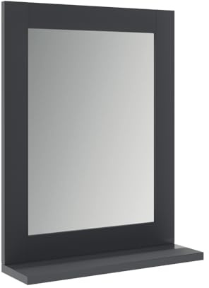 Vicco Badezimmerspiegel Vilda, Grau, 50 x 40 cm