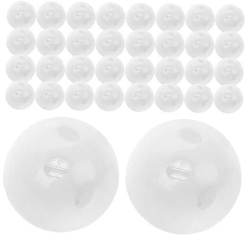 Rasselkugeln 100 Stück 24mm Kunststoff Weiß für Puppenreparatur | Geräuscherzeuger Einsatz, Widerstandsfähig, für Babyrasseln und Geräuschspielzeug, Heimwerkerprojekte