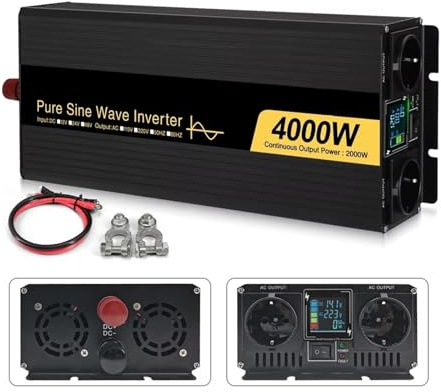 Transformateur Onduleur Sinusoïdal Pur 4000W 5000W 6000W Convertisseur De Tension Portable 12 V 24 V 48 V CC vers 220 V CA 50 Hz 60 Hz(24V,60Hz,4000W)