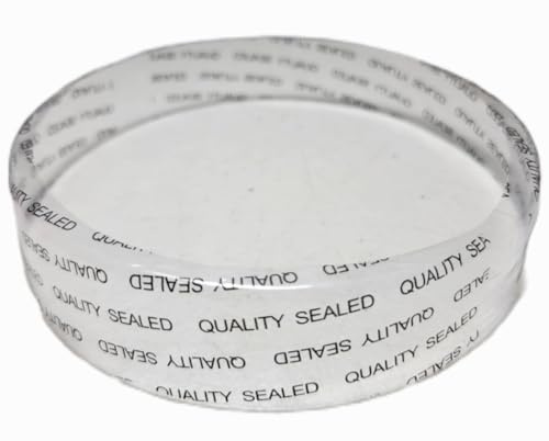 PROPAC & SEAL Clear w/BLACK QUALITY SEALED Print Heat Shrink Bands - Fits Round Plastic Soup/Deli Containers Sizes 8-32 Ounces (Pack of 250)