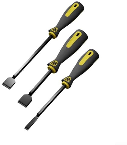 Juego de 3 espátulas de cilindro de metal, herramientas manuales ergonómicas para limpiar y eliminar aceite, suciedad y sellador de bloques de cilindros de motor, maquinaria, suelos domésticos