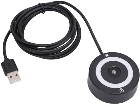 Naroote Lettore di Impronte Digitali USB, Lettore di Impronte Digitali per PC Portatile, di Blocco Schermo in 1 con Configurazione Automatica del Driver, Riconoscimento Biometrico a Corrispondenza