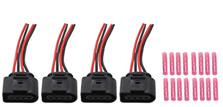 NewYall Ignition Coil Wire Connector Plug for Audi A3 A4 A5 A6 A7 A8 Allroad Q3 Q5 Q7 S4 S5 S6 TT VW Beetle CC Eos Golf GTI Jetta Passat Rabbit for Tiguan Touareg Porsche Cayenne Panamera