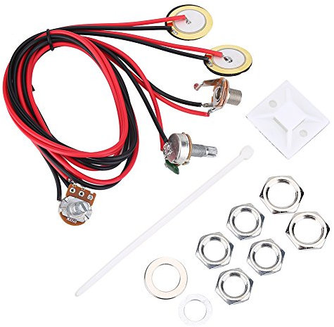 Dilwe Gitarren Tonabnehmer, Piezo Pickup Mikrofon Transducer Piezo Tonabnehmer für Gitarre Violinen Ukulele