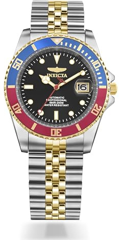 Invicta Pro Diver - Orologio da uomo in acciaio inossidabile con movimento automatico - 42 mm, Bicolore / Rosso