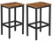 VASAGLE Barhocker, 2er Set, Barstühle, Küchenstühle, für Küche, Wohnzimmer, Esszimmer, 40 x 30 x 65 cm, vintagebraun-schwarz LBC65X, 6955880358403