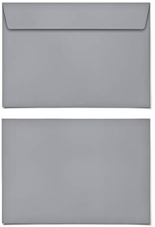 (20 x) Briefumschläge DIN-C6 - Grau Briefumschlag Kuvert Briefkuvert Umschlag
