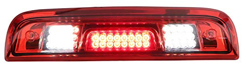 Tresound LED Third Brake Cargo Light for 2014-2018 Chevy Chevrolet Silverado & GMC Sierra 1500 2500HD 3500HD Rear High Mount Stop Lamp Red Lens Chrome Housing