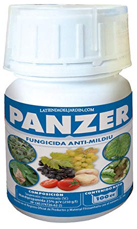 Suinga PRODUCTO CONTRA HONGOS Y MOHOS PERJUDICIALES PARA LAS PLANTAS. Panzer anti-mildiu de 100cc. Recomendado Vid