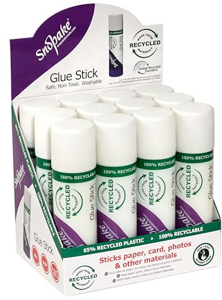 Snopake PVP 36g GlueStick [Pack of 12] Safe, Washable & Non-Toxic [15800] White