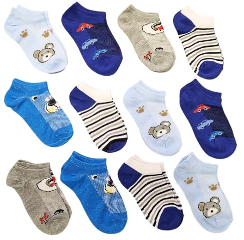 POPYS® 12 Paia Calzini Corti Unisex per Bambini