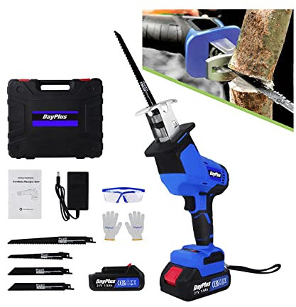 Brushless Akku-Säbelsäge Reciprosäge/Universalsäge mit 21 Volt, 1,5 Ah Li Ion Akku, Schnellspannfutter, 0-3000 U/min Leerlaufdrehzahl (1 Akku)