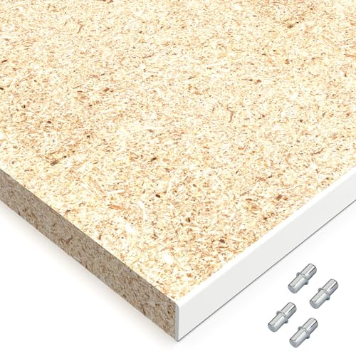 X57 Einlegeboden Regalboden Holzboden 19mm nach Wunschmaß max. 1000mm breit x 600mm tief Zuschnitt Anfertigung 2mm Umleimer ABS Kante (Spanplatte)