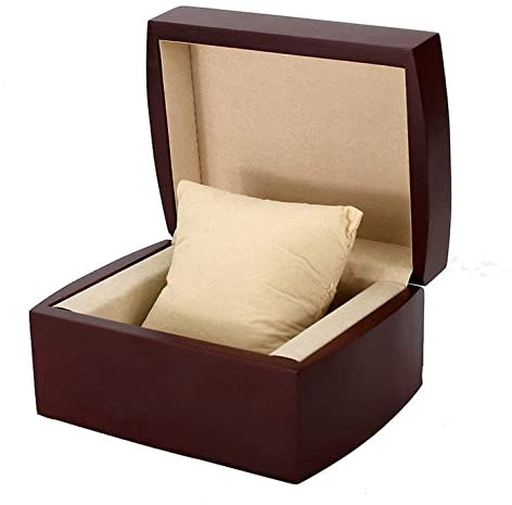 AMYSTY Uhrenkoffer Uhrenrolle Uhrenbox Uhrenschatulle Uhren-Organizer Mit Einzelschlitz, Uhrenvitrine Aus Holz, Schmuck-Armband-Armband-Halter, Aufbewahrungsbox Uhrenetui Uhren Aufbewahrungsbox