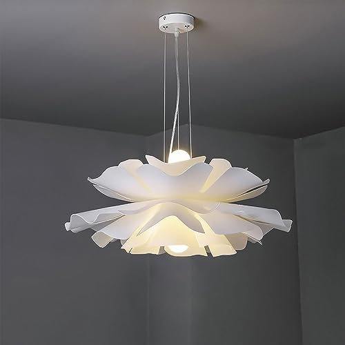 CONERY Lampadario a Fiore Bianco Dimmerabile Lampada a Sospensione Moderna a LED Lampada a Sospensione in Acrilico Illuminazione Interna Minimalista 3000-6000K Decorazioni per la casa nordica