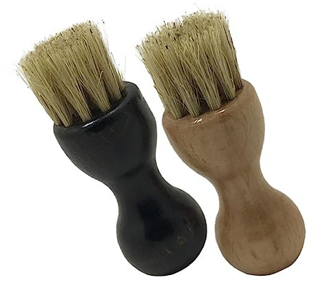 Gatuida 2St reinigungsbürste schuhputz Cleansing Brush schuputzbürsten Schuhe Pflege Schuhbürstenreiniger Schuhbürste mit langem Griff Multifunktion Schuhcreme Stiefel Bambus