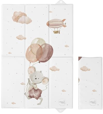 Ceba Baby Wasserdichte Wickelauflage 60 x 40 cm oder 80 x 50 cm (Maus)