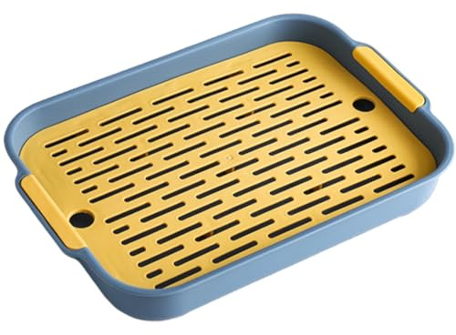 Kaninchentoilette Doppelschichtige Pp Hasentoilette Rechteckige Kaninchentoilette Mit Griff Tiefe Glatte Meerschweinchentoilette 10,6 X 7,3 X 1,6 Zoll Tiertoilette