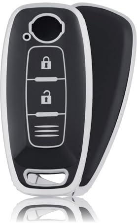 OFFCURVE Etui a Cle Voiture Coque Clé, Étui à Clés Couvre Clef Cache Clef Apte à Nissan Qashqai X-Trail Juke Ariya Altima Teana Pathfinder Rogue Bluebird Kicks Sylph