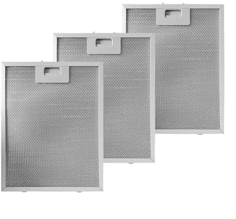 Dunstabzugshauben-Metall-Fettfilter, Ersatz-Fettfilter, 5-lagiges Aluminiumgeflecht, Entlüftungsfilter, 340 x 270 x 9 mm (3 Stück)