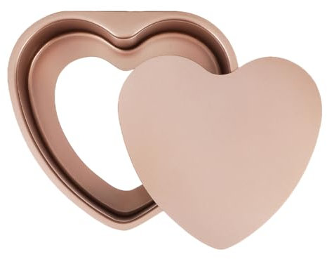 FUNOMOCYA Herzform Kuchenform Aus Aluminiumlegierung Mit Abnehmbarem Boden Zum Einfachen Entformen Und Reinigen Für Köstliche Desserts Und Backen Zu Hause