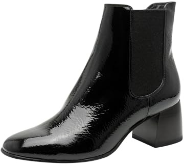 Tamaris Bottines Chelsea pour femme 1-25327-45 - Noir - Brevet - Taille 38 EU, Imprimé noir, 38 EU