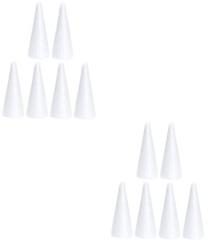 DIYEAH 2 Sätze DIY Schaumkegel Weißer Glitzer Basteln Für Displays Ausstellungsständer Bastelboxen Mit Fächern Kreise Bastelset Kindersets Dekoration DIY 6 Stück * 2