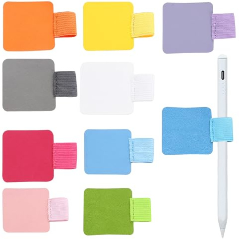 10 Stück Leuchtturm Stiftschlaufe Selbstklebend,Farbe Stifthalter Notizbuch für Buch,Stifthalter Selbstklebend,Stiftschlaufen-Halter Stiftehalter Notizbuch,Leuchtturm Pen Loop,stifthalter Buch