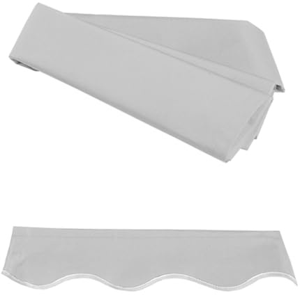 Telo di Ricambio per Tende Parasole Retrattile (Solo Tessuto) Esterno Tessuto di Ricambio per Tende Impermeabile, Tessuto di Ricambio per Tende da Sole Retrattili(Grigio Chiaro,400x250cm)