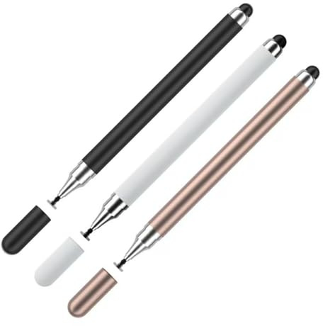 Pack de 3 stylets universels capacitifs pour écran tactile, stylet tablette stylet 2 en 1stylets pour toutes les tablettes, stylet pour écran tactile, pour iPhone iPad Pro Mini Samsung Galaxy etc