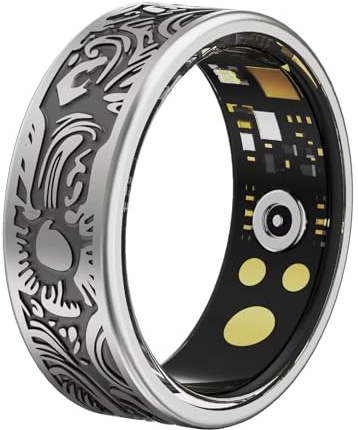 Smart Ring pour Hommes Smart Ring Mesure de la Pression Artérielle Anneau de Santé pour Femmes Anneau de Fitness Suivi Ring Tracker de Sommeil Fréquence Cardiaque Podomètre Smart Ring Tracker Santé