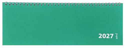 2027 ADINA bordskvärd kalender 1 W/1S kartonglock 30 x 10 cm mintgrön