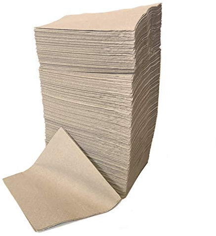 sellaviva Bio Servietten Recyclingpapier natur braun - 24x24 zweilagig - 200 Stück