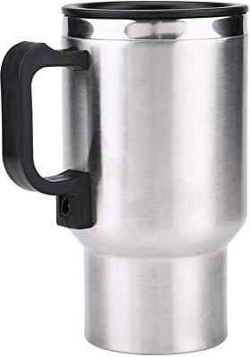 Keenso Bollitore Elettrico Auto Tazza Isolata Tazza di Riscaldamento Viaggio 450ml 12V In Acciaio Inox