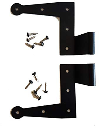 Pair of Heavy Duty Stainless Shutter L-Hinges (0 Offset)