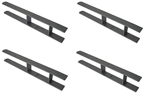 4 X Pfostenanker H-Träger 600X50X5 mm für 101mm / 100mm (10,1cm/10cm) Balken H-Anker Carport Pfostenträger Zaun Geländer