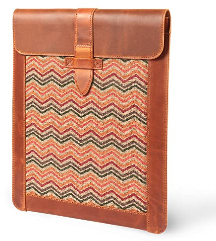 Londo Echtleder Tablet Tasche für 12.9 Zoll iPad Pro & Tastatur - Top Grain Lederhülle Schutzhülle Sleeve, schlankes Design