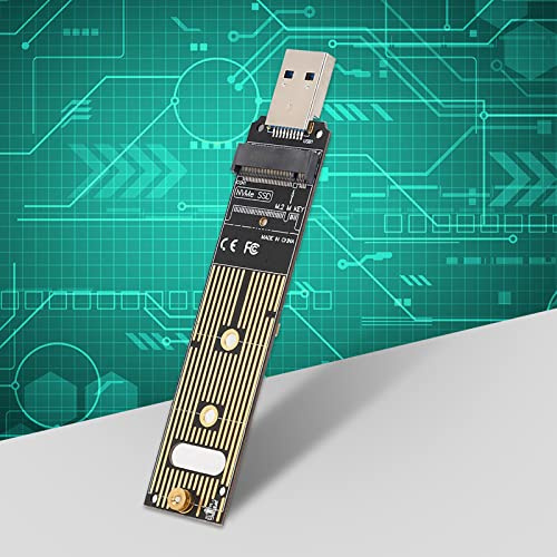Adaptateur NVMe vers USB, Carte M.2 SSD vers USB 3.1 Type A Adaptateur M.2 NVME SSD vers USB Prenant en Charge XP 7 8 10, Lecteur de Convertisseur de Disque Dur M Key Basé sur Mac